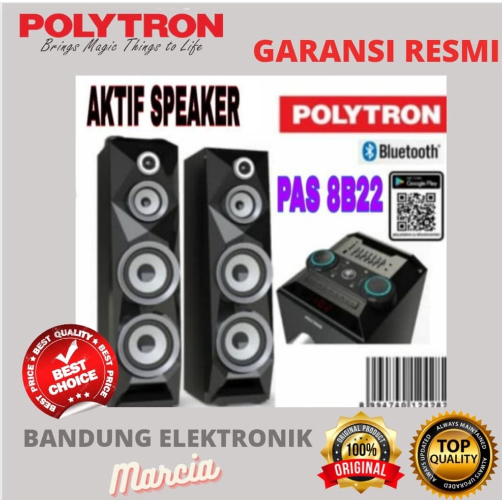 SPEAKER AKTIF POLYTRON PAS 8B22 / SEPAKER BLUETOOTH PAS8B22