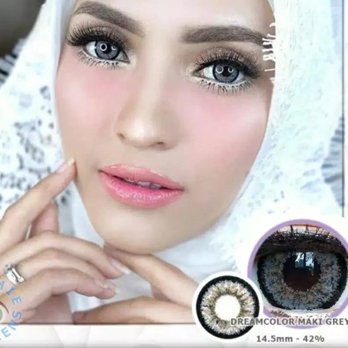 SOFTLENS BEST SELLER DREAMCOLOR MAKI GREY/ABU uk14.5mm NORMAL/MINUS. ORIGINAL MADE IN KOREA