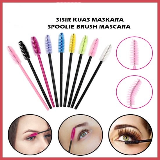 Mascara Wand - AC 126 - Bulu mata eyelash extension aksesoris alat kecantikan Sisir Kuas brush perawatan Bulu Mata  Lembut Lentik Eyelash Extention Spoolers Premium Set Paket Murah kuas make up dan perawatan wajah wanita