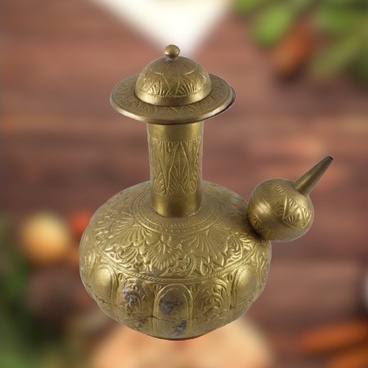 Teko Antik Full Ukir Bahan Kuningan