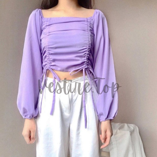 Mabelle Baju Sabrina | Atasan Sabrina | Atasan Korea Big Size | Croptop | Korean Top | jumbo | Plus 