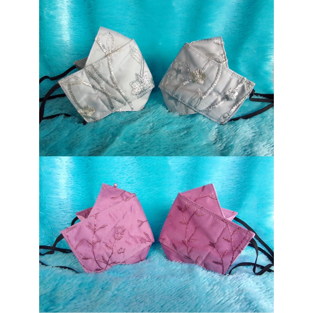 Masker Brokat Model 3D Tali Hijab Termurah dan Bagus
