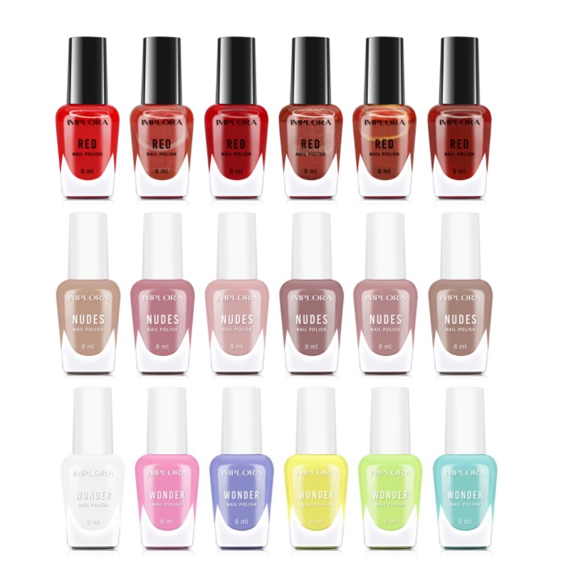 Implora Kutek Warna Nude Wonder Clear Bening Red Nail Polish