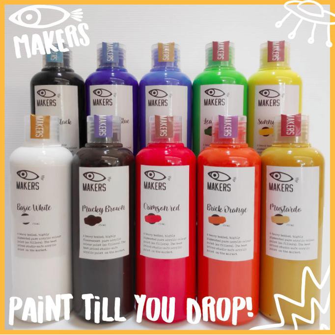 

Professional Acrylic Pouring - Paket Cat Lukis Akrilik 250ml 10 Warna