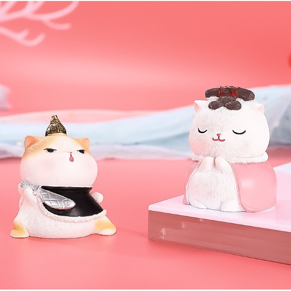 KUCING COUPLE EMPEROR Series Pajangan Dashboard Mobil