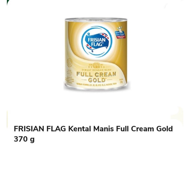 

susu frisian flag kental manis full cream gold/ putih/ coklat/ 370g