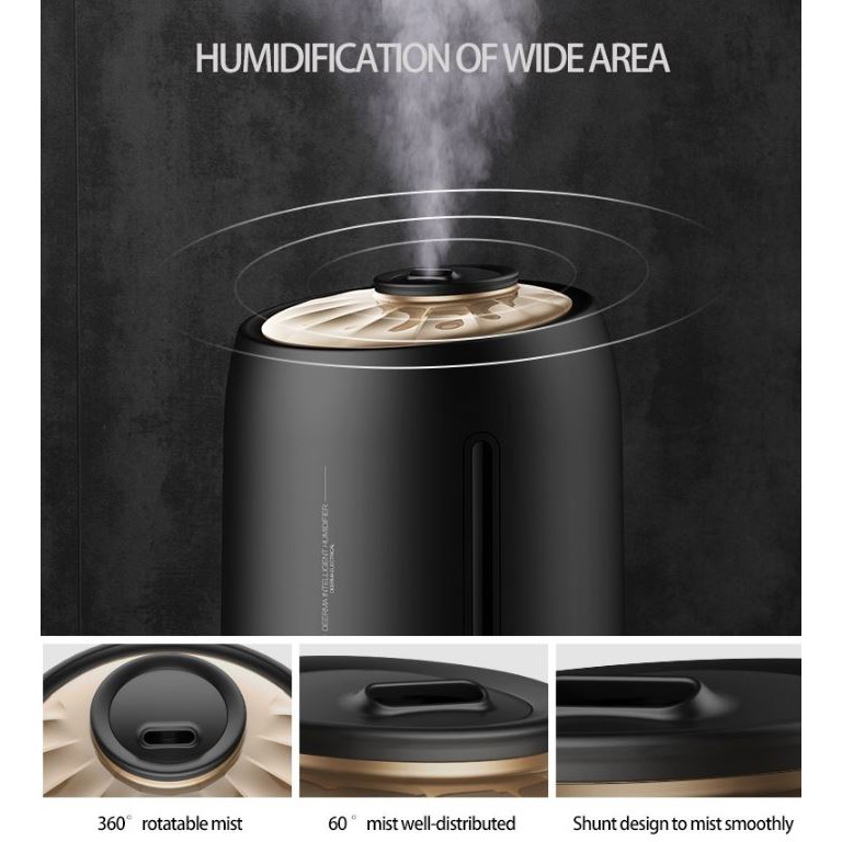 Pelembab Udara Air Humidifier DEERMA DEM F600 5L Touch Screen