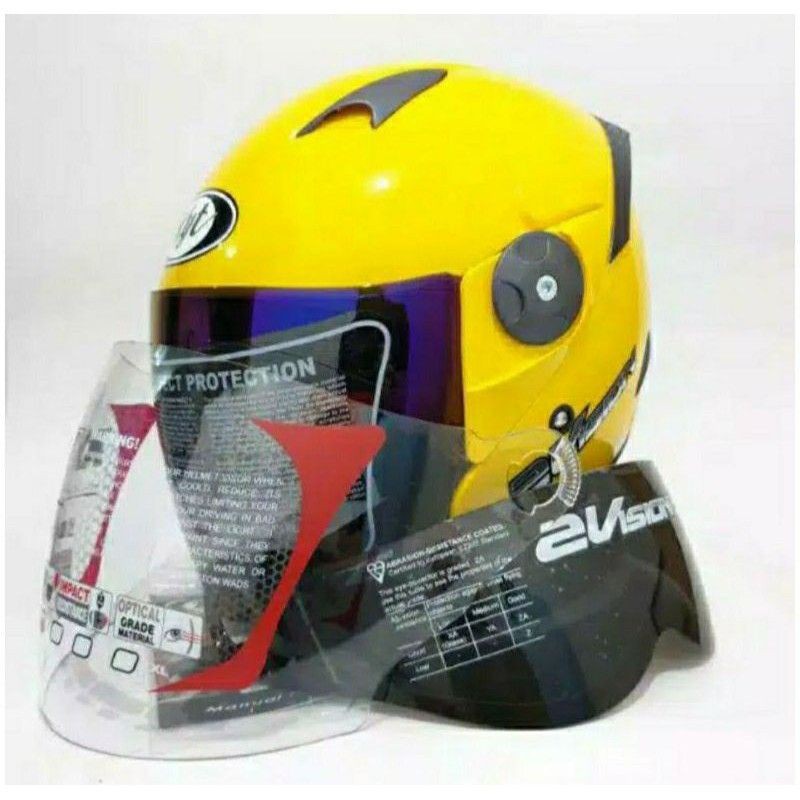 Helm Kyt 2 Vision Kuning Golkar Paket Ganteng