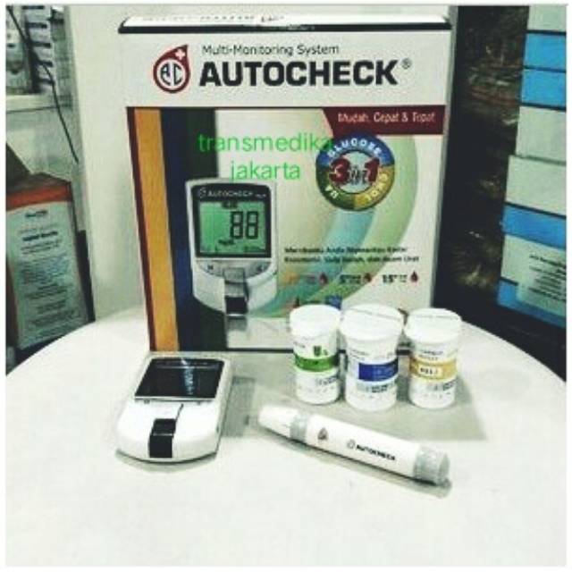 Autocheck Alat cek Gula darah, Kolesterol dan Asam urat / Alat autocheck GCU 3in1 / alat gcu 3in1