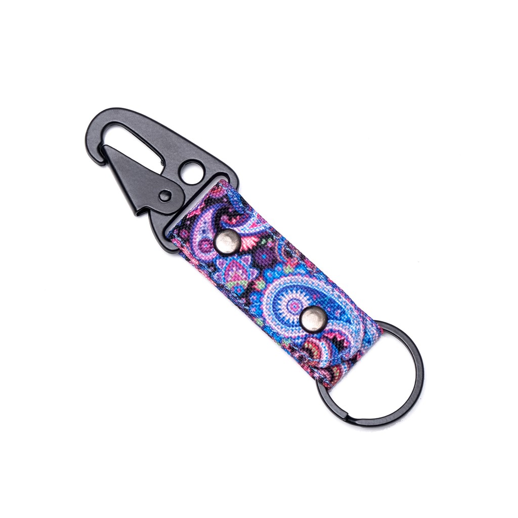 gantungan kunci carabiner kain motif - snaphook keychain - NKC232