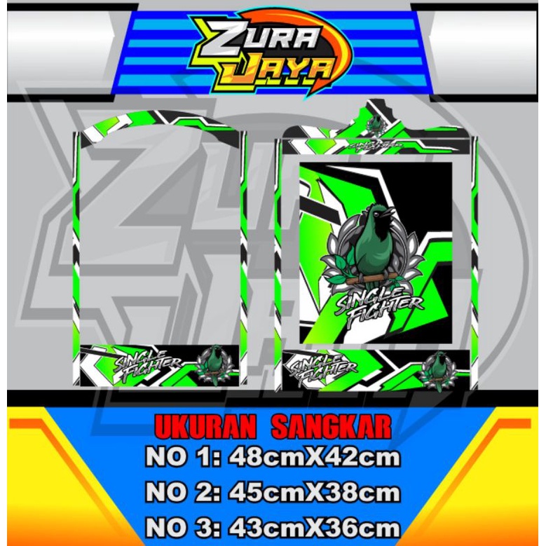 DECAL SETICKER SANGKAR BURUNG CUCAK IJO NO 123