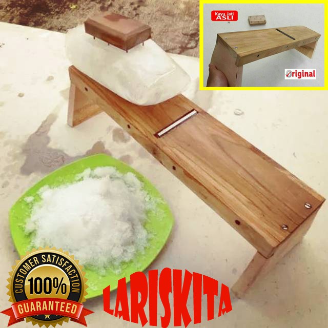 GRATIS ONGKIR !! Serut Es Manual KAYU JATI Asli / Alat Serut Es Batu / SERUTAN ES MANUAL