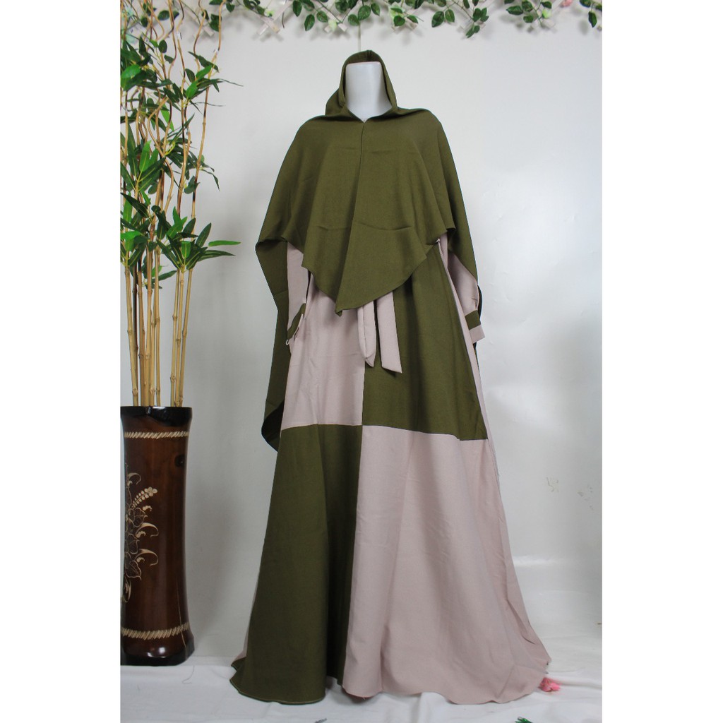 GAMIS set syari itycrepe original NISFI Busana Muslim Syari remaja terbaru modis hijaber ootd polos