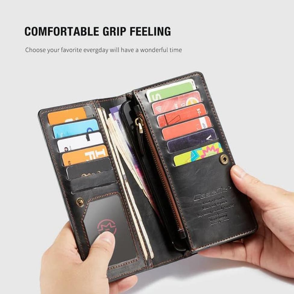Flip Cover Wallet Case Caseme Kulit Luxury Pu Leather Universal Phone Bag With 11 Card Slot Kartu
