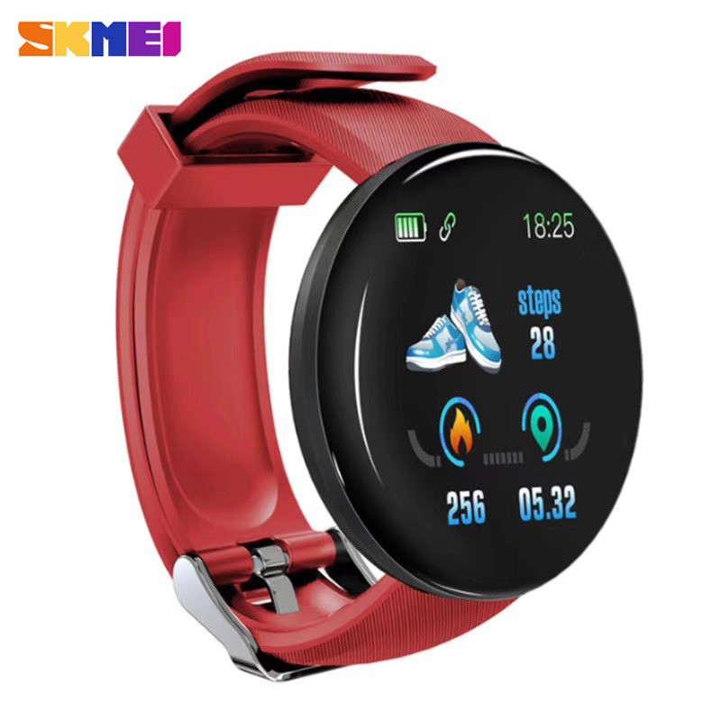 Jam Tangan Digital D18 Jam Tangan Pria Wanita Digital Smartwatch Bluetooth Modern Untuk Sport Hitung Steps Detak Jantung