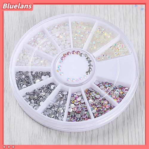 Bluelans Kristal Glitter Berlian Imitasi 3D Untuk Dekorasi Nail Art