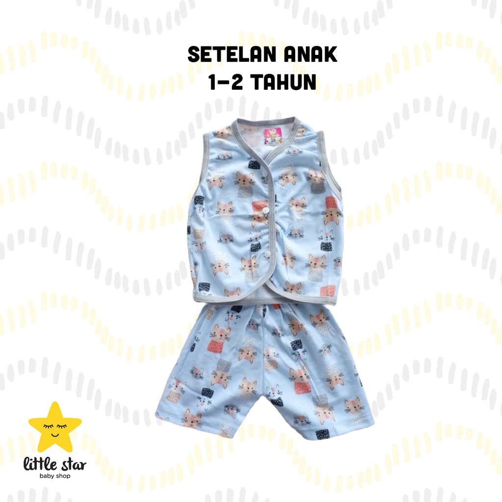 Y Lin Setelan Kutung Bayi Cewek | Set Baju Tanpa Lengan Anak Cowok