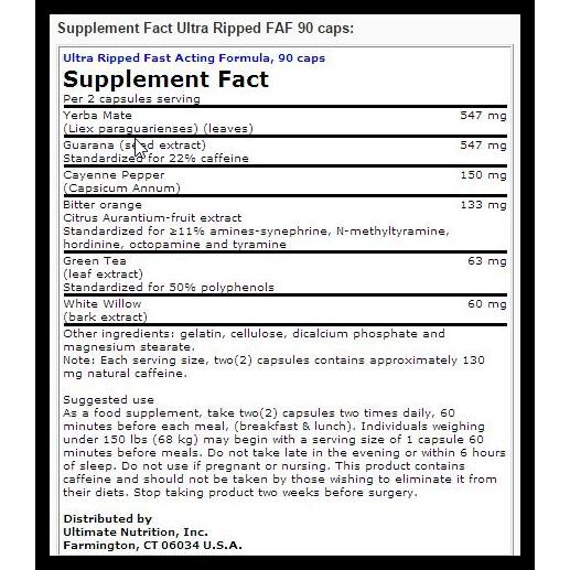 06Ke Un Ultimate Nutrition: Ultra Ripped 90 Caps Ur Faf Zmo6