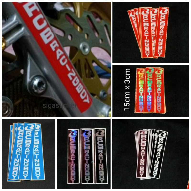 Sticker stiker RCB Shock Depan Cutting