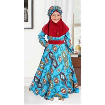 PROMO CUCI GUDANG | baju muslim anak Keke Anak Perempuan (Size 9)