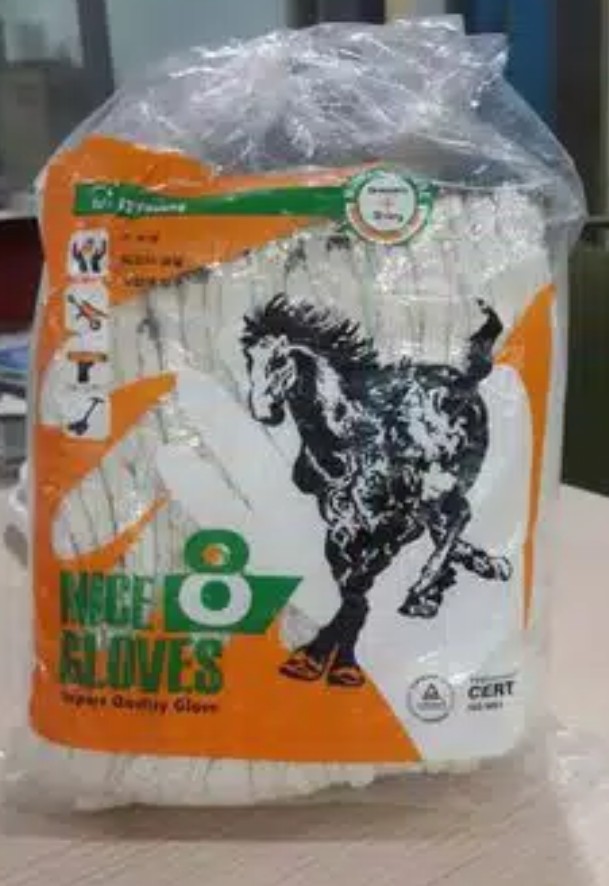 Sarung Tangan Kain Putih 8 Benang Nice Gloves