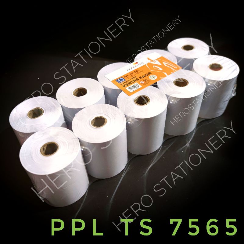 

Kertas kasir tellstruk roll putih paperline PPL TS 7565 . 10 rol