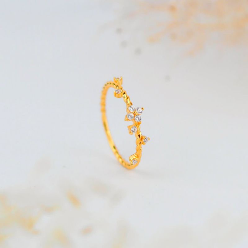 Cincin Emas Plintir Mata Tabur - Toko Emas Gadjah