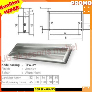 HANDLE TANAM TPA 39 96 HUBEN  TARIKAN  KOM ALUMINIUM LACI 