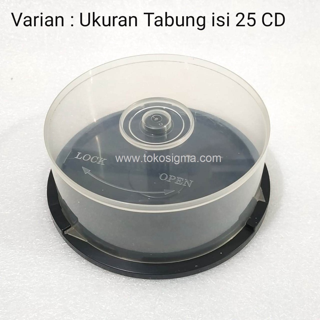 Tabung CD DVD Cone CD-R RW keping Tempat Simpan Cover Box Toples Tutup