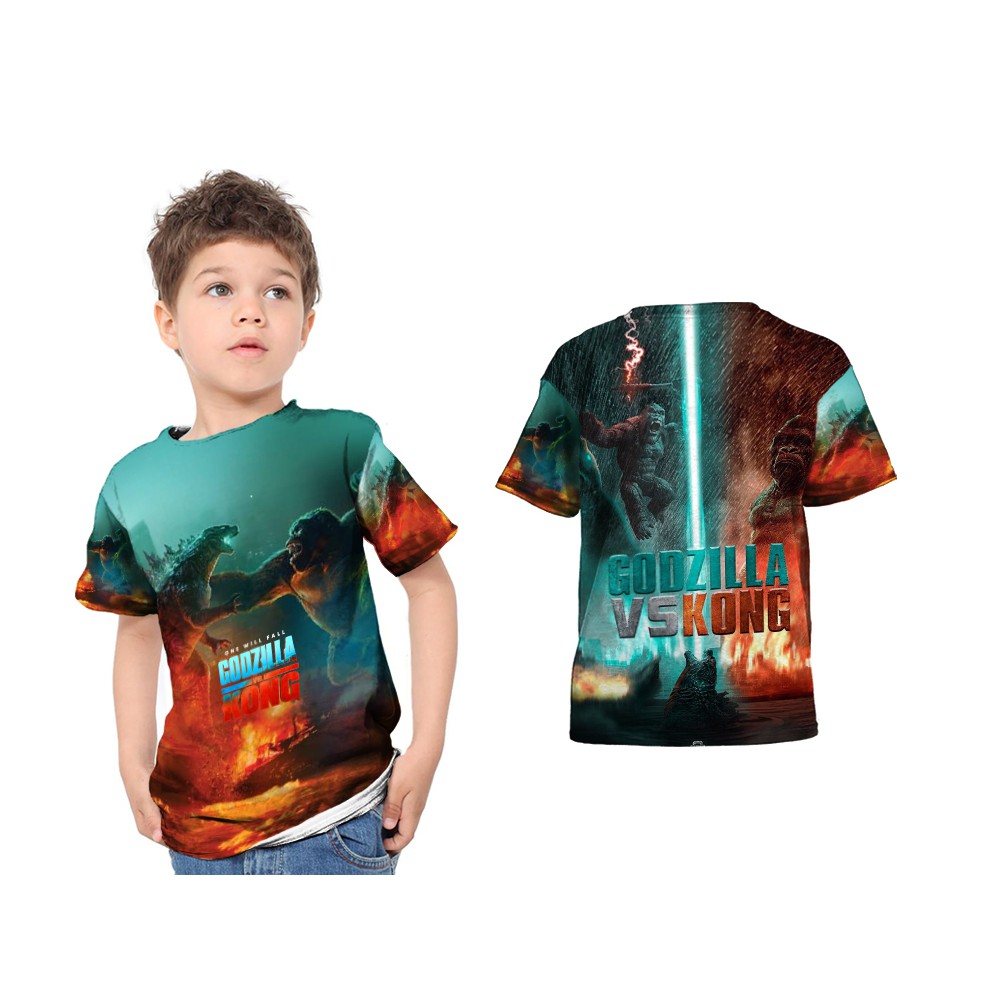 Tshirt  Baju Anak GODZILLA VS KONG 07 Premium
