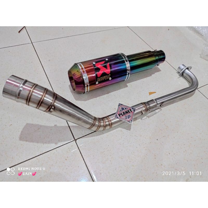 KNALPOT SUPRA 125 KNALPOT RACING SUPRA 125 KNALPOT AKRAPOVIC RAINBOW