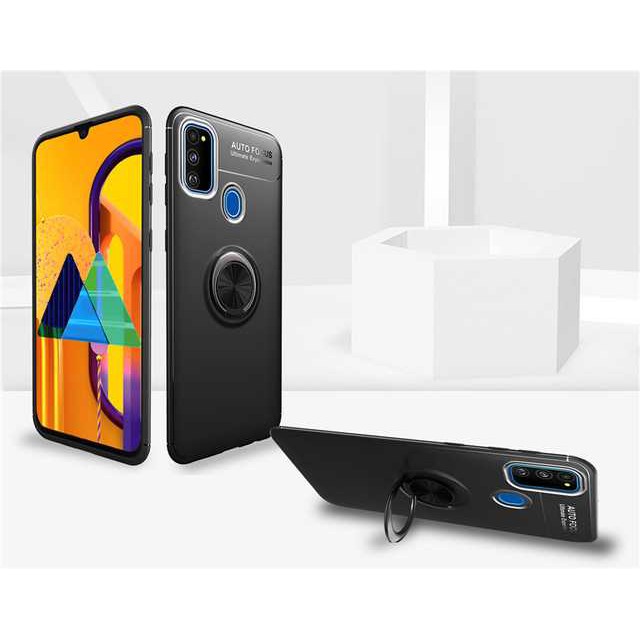 Samsung Galaxy M21 M30S Magnetic Ring Holder Stand Armor Soft Case M21
