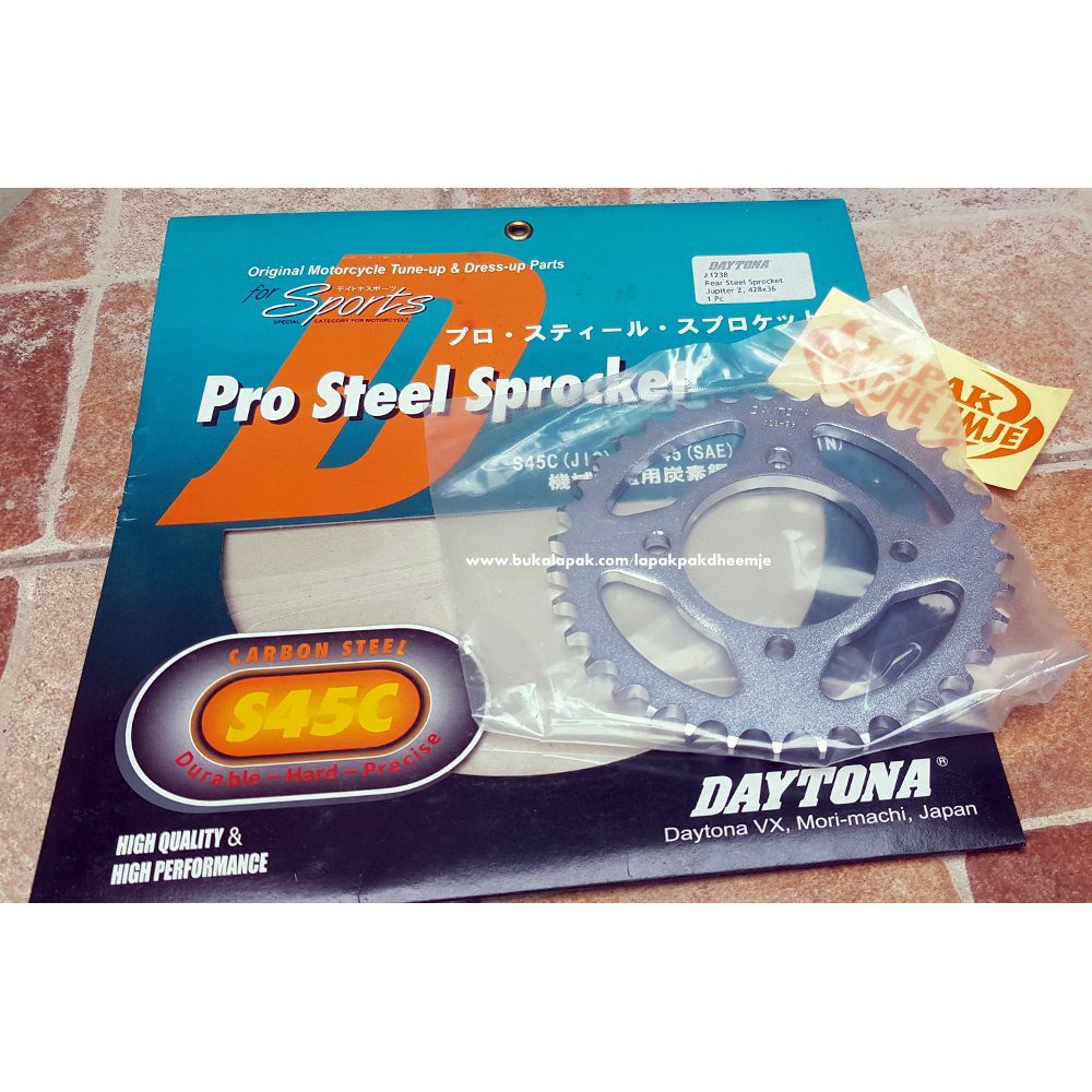 GER 428 36 GEAR BELAKANG 428 36 DAYTONA ORIGINAL JAPAN  RX KING RXZ JUPITER Z JUPITER MX N