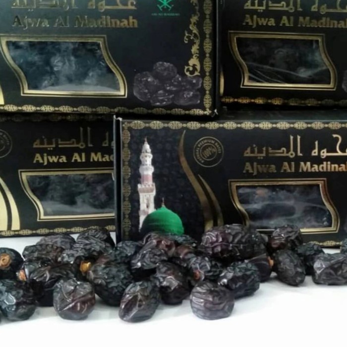 

54ekh Ajwa Grade A 500Gr Kemasan/ Ajwa Super Premium/ Ajwa Nabi 60J