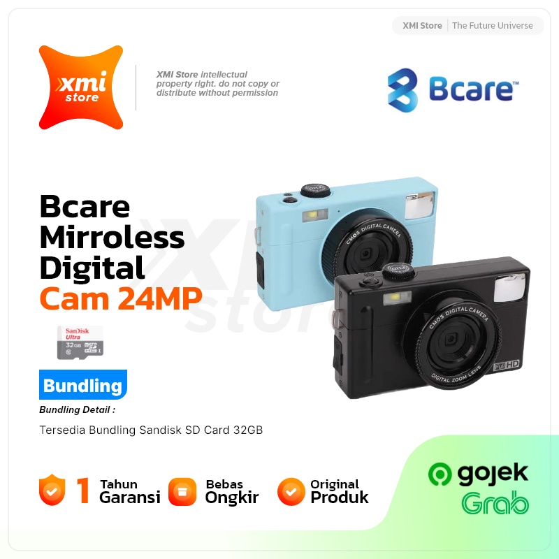 Bcare Mirrorless Digital Camera 24 MP Original Garansi Resmi 1 Tahun