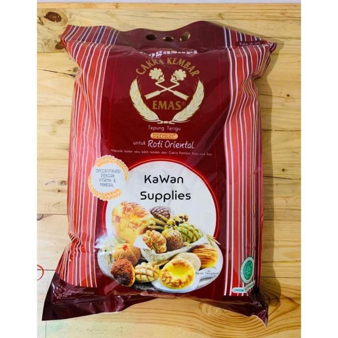 

[COD] TEPUNG CAKRA KEMBAR EMAS ROTI ORIENTAL - TEPUNG UTK ROTI ORIENTAL 5KG [COD]