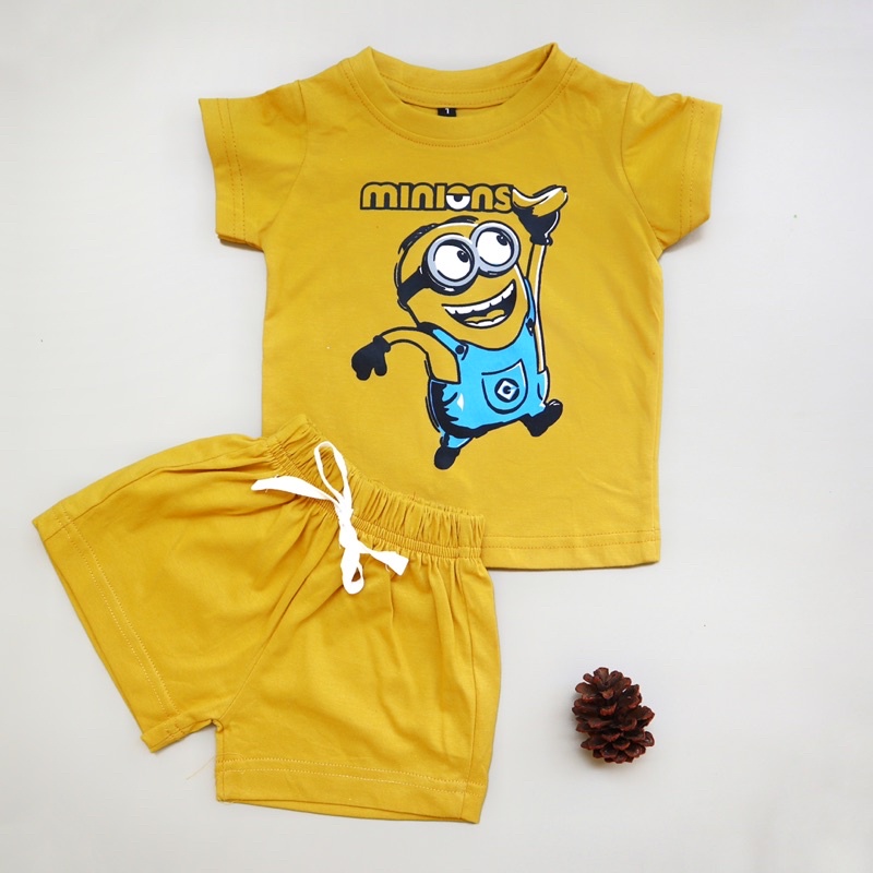 MINIONS DAILY SET Setelan Harian Anak Gambar Kartun Minion