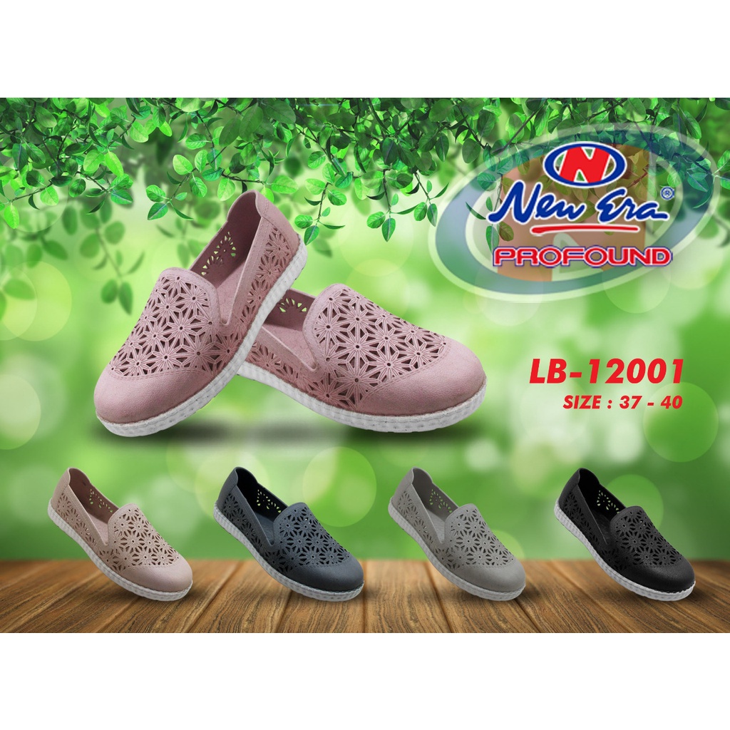 BB NEW ERA LB 12001 PVR Sepatu Slip On Wanita Karet Terbaru Original Murah