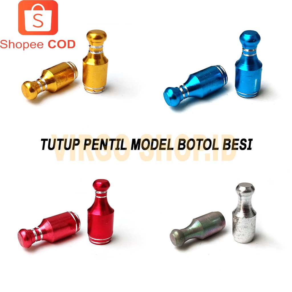 Variasi Aksesoris Tutup Peentil Ban CNC Model Botol Universal / Tutup Pentil Motor / Tutup Dop / Tutup Dof / Tutup Pentil Mobil