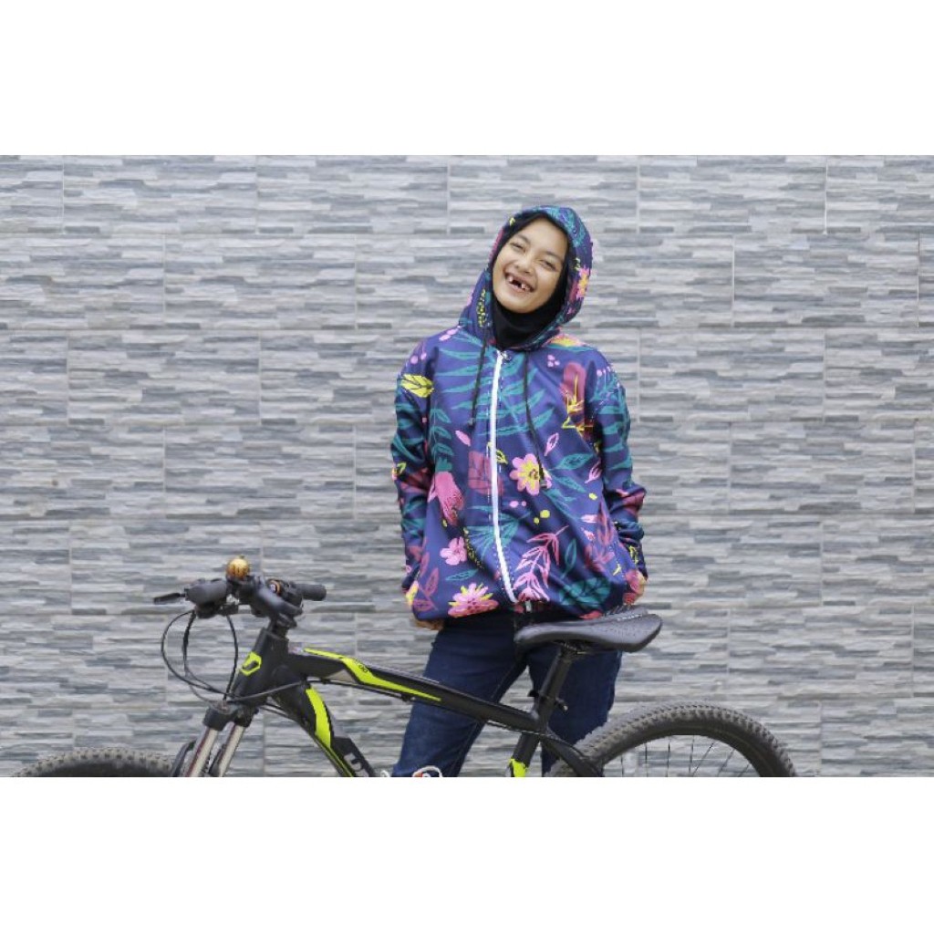 Jaket Sepeda Wanita Motif Printing Terbaru 2021