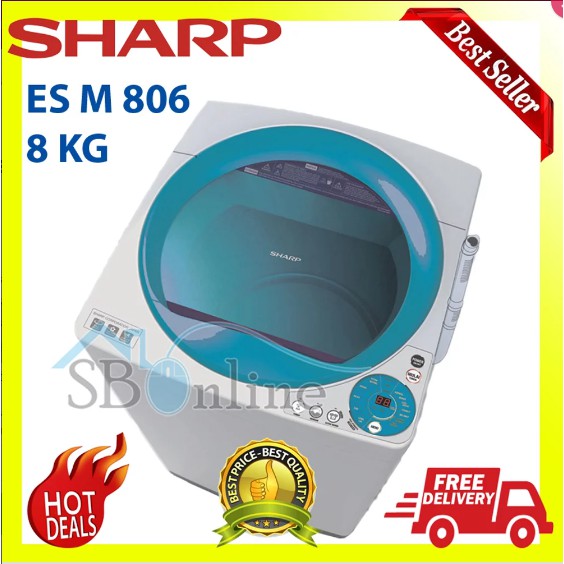 SHARP Mesin Cuci 8 kg Top Loading Series ES-M806P