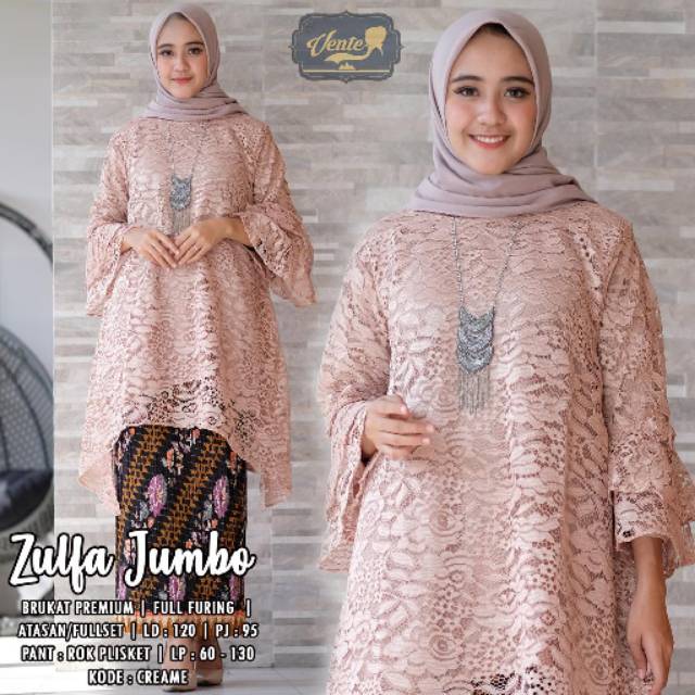 Baju set bruklat jumbo premium atasan set bawahan rok fullset pesta pernikahan
