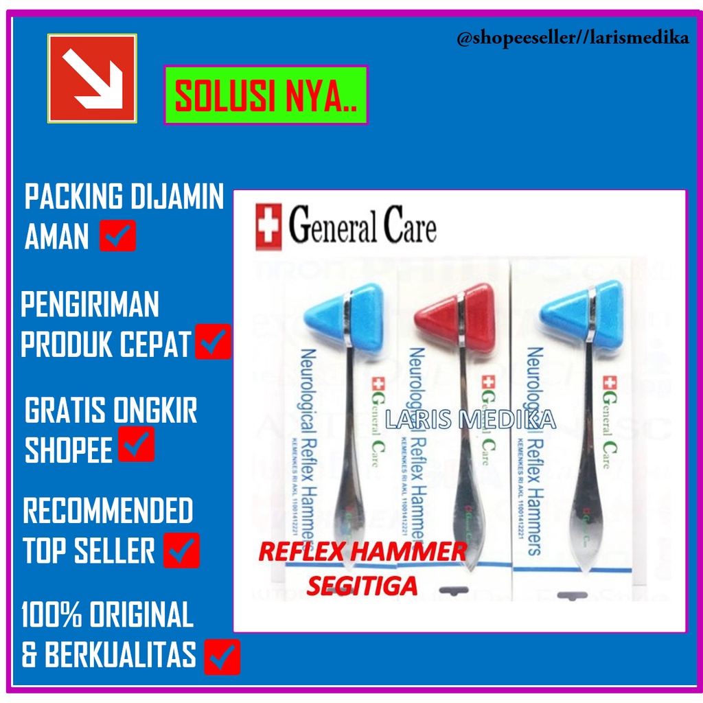 Reflek Hammer Segitiga / Neurological Reflex Hammers General Care/Triangle Hammer Reflek Segitiga Hamer Refleks Hammer Reflex