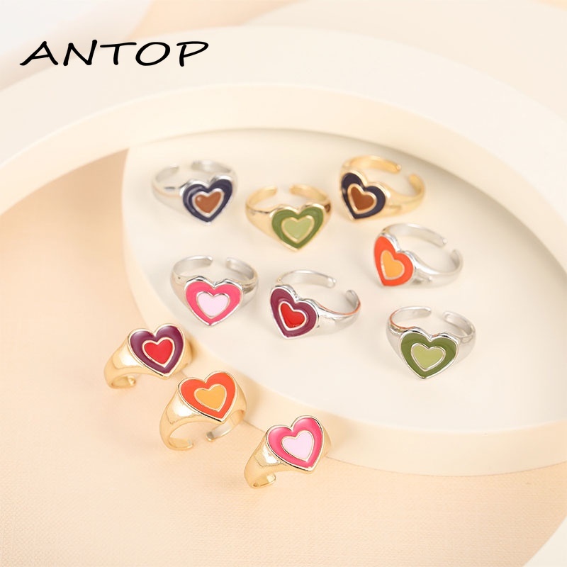 Aksesoris Fashion Cincin Pasangan Cinta Adjustable ANTOP