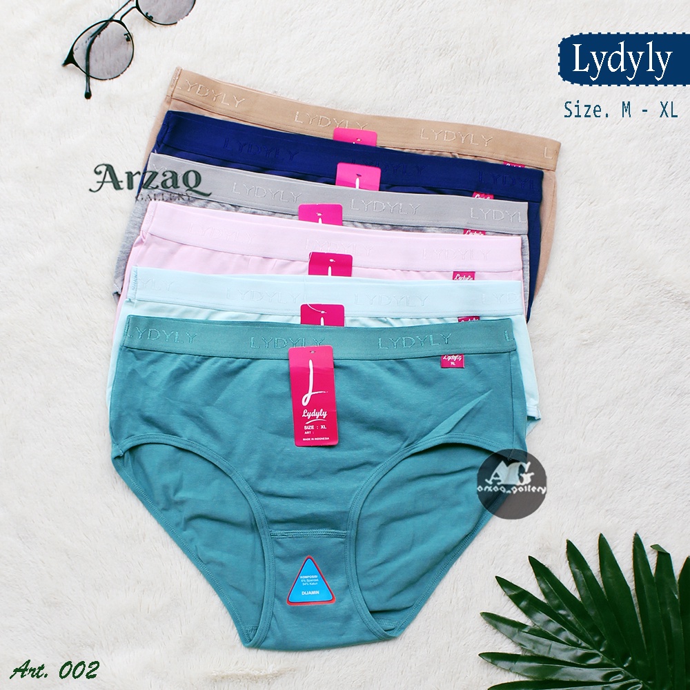 6 Pcs - CD Lydyly LD 002 | Celana Dalam Midi Wanita Remaja