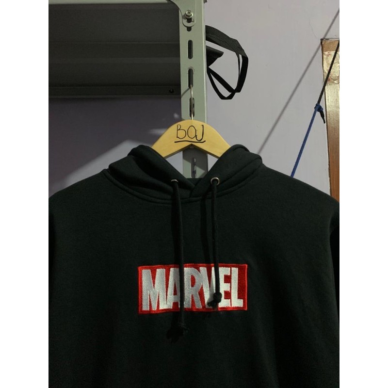 COD 9.9 Hoodie Sweater Pria Wanita HnM Marvel Logo Bordir Jaket Unisex Cowok Cewek Full Tag