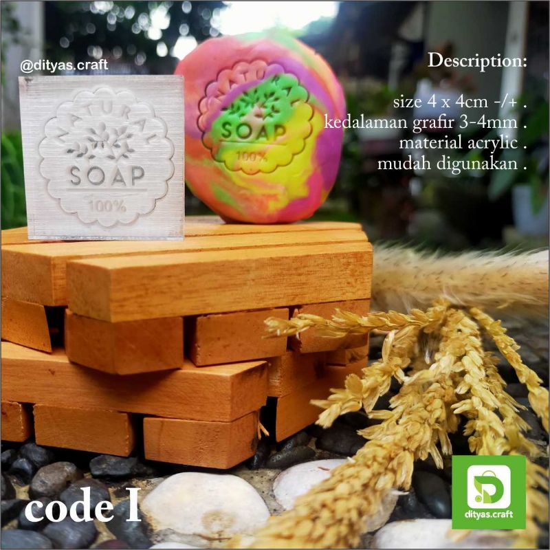 

soap stamp / stempel sabun / natural soap code I