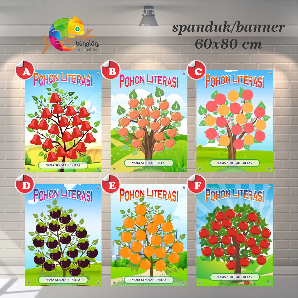 Spanduk Banner Pohon Literasi, Pohon Cita-Cita