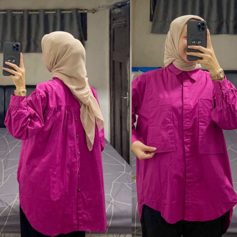 Atasan wanita viral//Jazyln Shirt //Saku boba