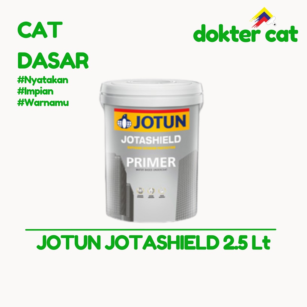 JOTUN JOTASHIELD PRIMER 2.5 Lt / SEALER JOTUN / JOTUN JOTASHIELD PRIMER 20Lt / CAT DASAR UNTUK LUAR / CAT DASAR EXTERIOR / CAT DASAR EXTERIOR JOTUN / CAT DASAR LUAR JOTUN / CAT DASAR ANTI ALKALI / CAT DASAR JOTUN PRIMER / CAT DASAR MURAH
